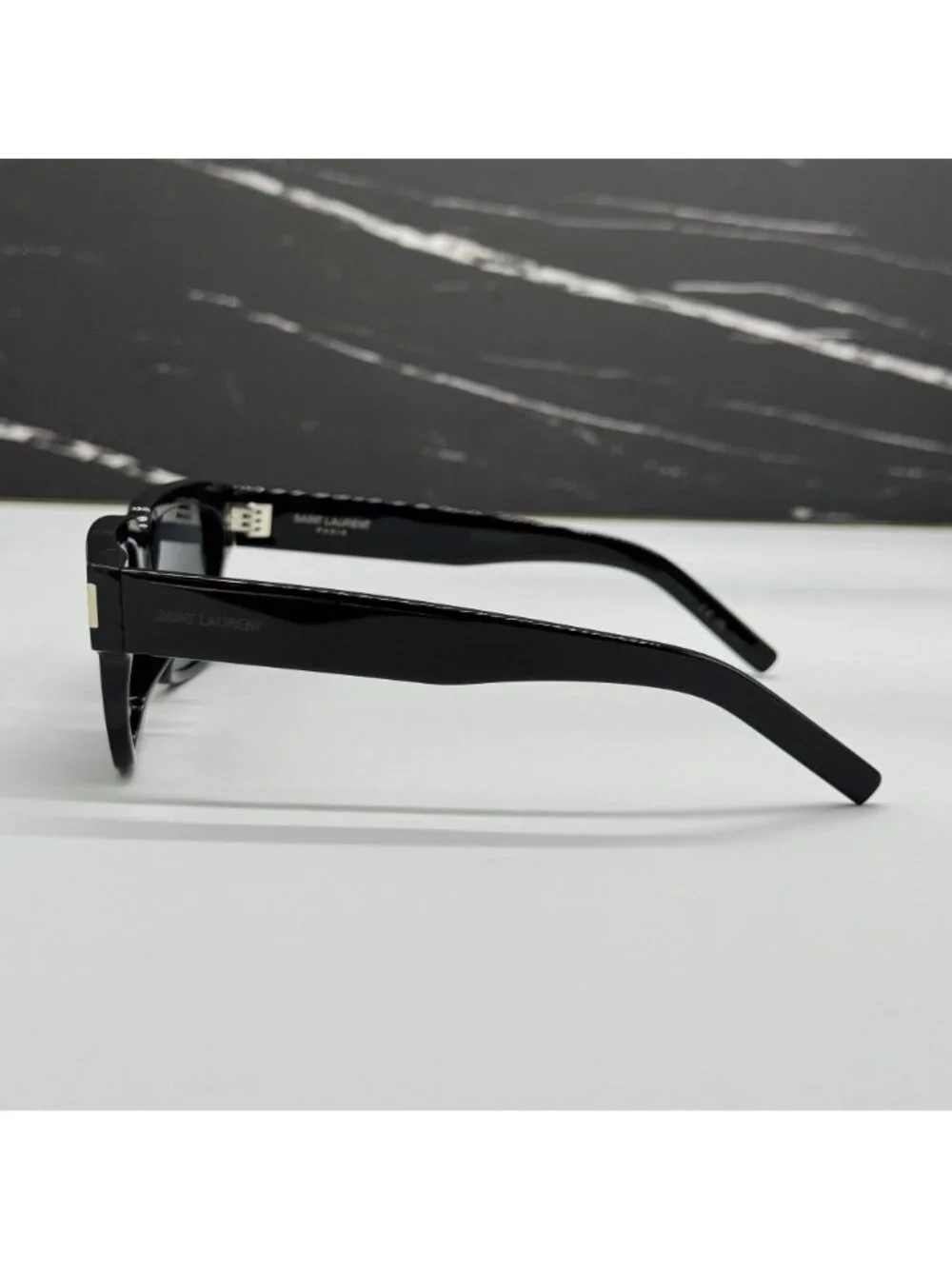 NWT Saint Laurent SL732/F Vadim 001 Black Square Unisex Sunglasses